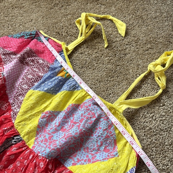 Anthropologie Let Me Be Ruffled Patchwork Flowy Tank Top Blouse - Picture 8 of 9